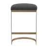 Madison Park Marc Dining Room Collection Counter Height Upholstered Bar Stool In Yellow