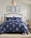 Madison Park Marfa Pintuck 3-pc. Duvet Cover Set, Full/queen In Navy