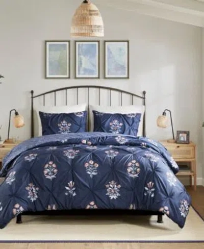 Madison Park Marfa Pintuck Duvet Cover Sets In Navy