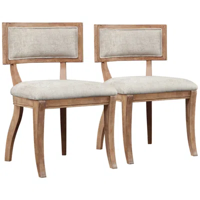 Madison Park Marie Beige And Light Natural Modern Dining Chairs Set Of 2