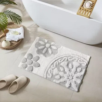 Madison Park Marrakesh Medallion Cotton Tufted Rug In Nude