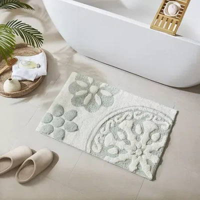 Madison Park Marrakesh Medallion Cotton Tufted Rug In Nude