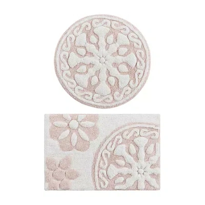 Madison Park Marrakesh Medallion Cotton Tufted Rug In Pink