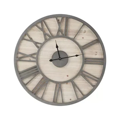 Madison Park Mason Wall Clock In White