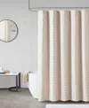 Madison Park Metro Clipped Shower Curtain, 72" X 72" In White