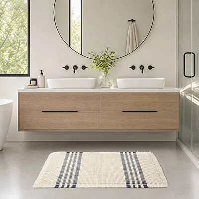 Madison Park Millstreet Quick Dry Bath Rug In Blue