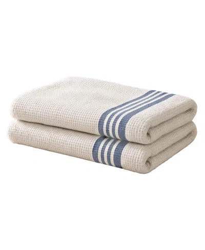 Madison Park Millstreet Waffle Cotton 2-piece Towel Set In Brown