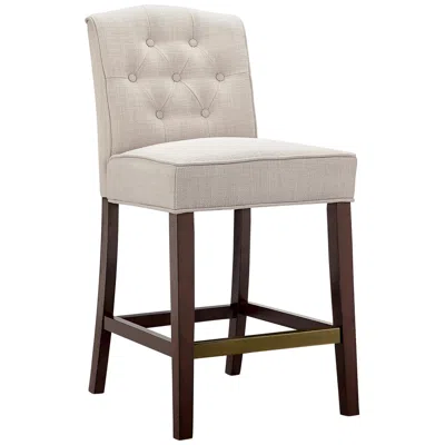 Madison Park Misha 19 1/2" Wide Tan Tufted Fabric Counter Stool