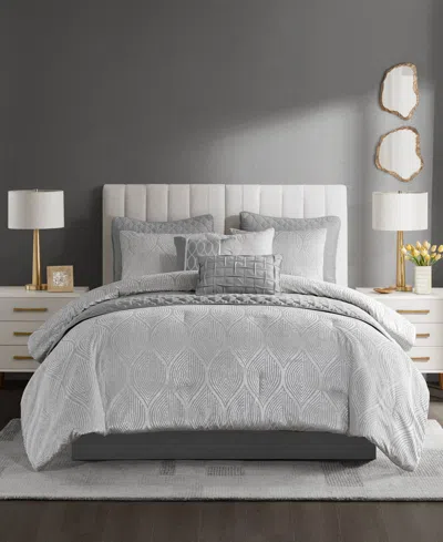 Madison Park Nocturne Jacquard 10-pc. Comforter Set, California King In Gray