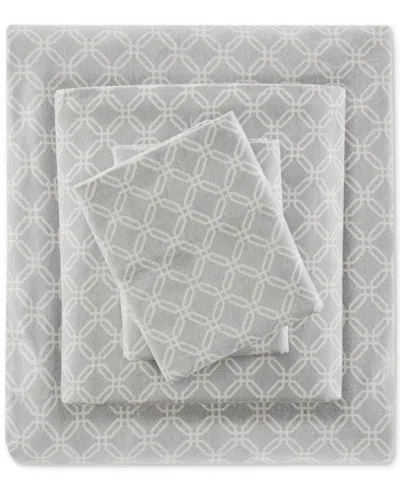 Madison Park Novelty Printed Cotton Flannel 3-pc. Sheet Set, Twin In Gray