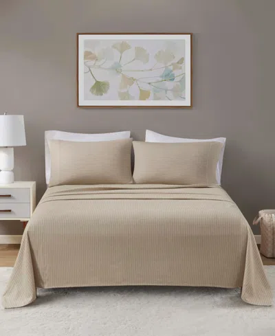 Madison Park Novelty Printed Cotton Flannel 4-pc. Sheet Set, California King In Neutral