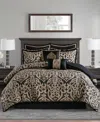 Madison Park Odette Jacquard 8-pc. Comforter Set, King In Black