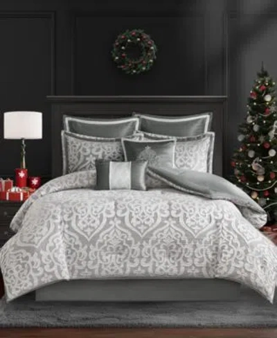 Madison Park Odette Jacquard 8 Pc. Comforter Sets In Aqua