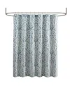 Madison Park Odette Jacquard Shower Curtain, 72" X 72" In Aqua