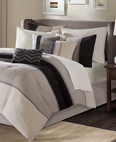 Madison Park Palisades 7-pc. Comforter Set, California King In Black