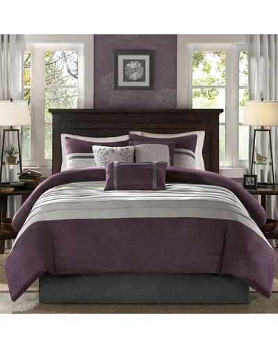 Madison Park Palmer Comforter Set In Purple