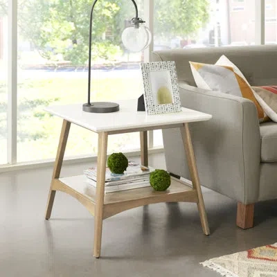 Madison Park Parker End Table With Storage In Natural