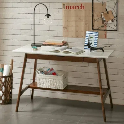 Madison Park Parker Writing Desk With Drawer In Brown