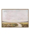 Madison Park Peaceful River Hand Embellished Framed Canvas Abstract Landscape Wall Art In Medium Gre
