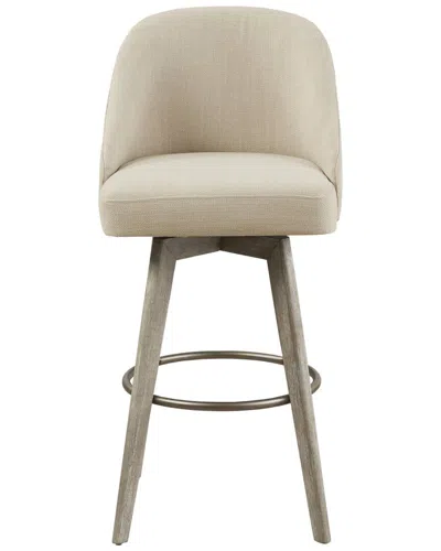 Madison Park Pearce Bar Stool With Swivel Seat In Brown
