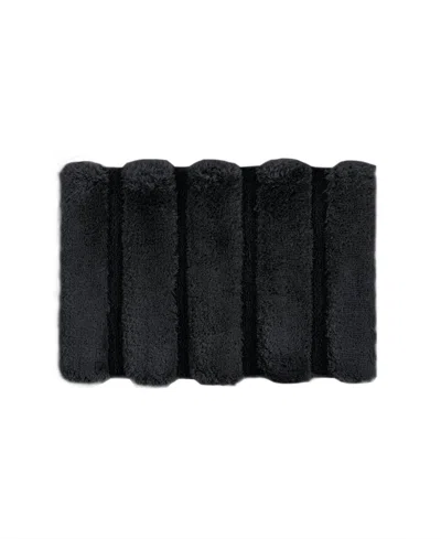 Madison Park Pearl Tufted Channel Bath Rug, 17" X 24" In Black