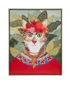 Madison Park Pet Portrait Bohemian Cat In Forest Framed Canvas Wall Art In Open Misce