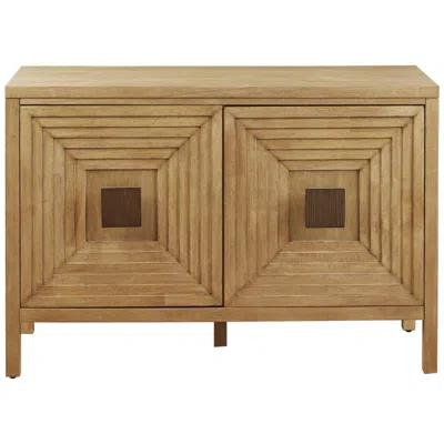 Madison Park Phinney 47 1/2" Wide Elm Textured Wood 2-door Accent Cabinet In Brown