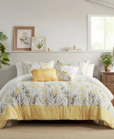 MADISON PARK PRAIRIE SEERSUCKER 5-PC. COMFORTER SET, FULL/QUEEN