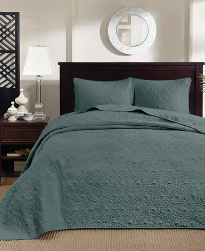Madison Park Quebec Quilted 3-pc. Bedspread Set, Queen In Balsam Green