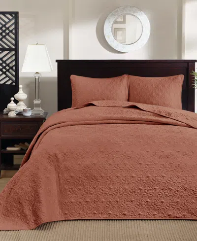 Madison Park Quebec Quilted 3-pc. Bedspread Set, Queen In Clay Red