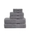 Madison Park Quick Dry 6-pc. Bath Towel Set Bedding In Charcoal