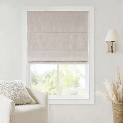 Madison Park Quincy Cordless 100% Blackout Roman Shade In Neutral