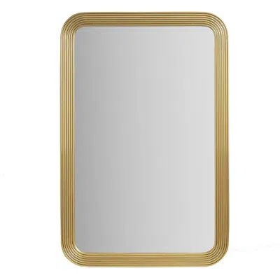 Madison Park Rectangle Metal Frame Fluted Wall Mirror In Multi