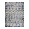 Madison Park Reese Soft Textural Waves Machine Woven Skid Resistant Indoor Rectangular Area Rug In Blue