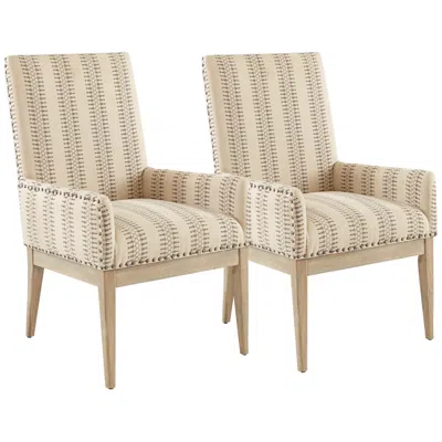 Madison Park Regina Natural Fabric Dining Chairs Set Of 2
