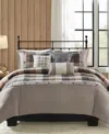Madison Park Ridge Herringbone 6-pc. Duvet Cover Set, King/california King In Neutral