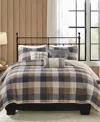 Madison Park Ridge Herringbone 6-pc. Quilt Set, Full/queen In Neutral