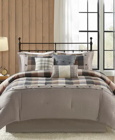 Madison Park Ridge Herringbone 7-pc. Comforter Set, California King In Neutral