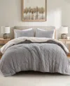 Madison Park Riordan Waffle Knit Chenille 2-pc. Comforter Set, Twin In Gray