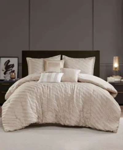 Madison Park Riva Jacquard Comforter Sets In Beige