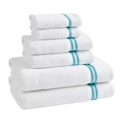 Madison Park Roan Border 6-pc. Quick Dry Bath Towel Set In Blue