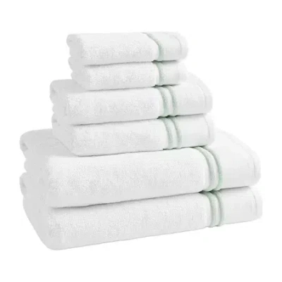 Madison Park Roan Border 6-pc. Quick Dry Bath Towel Set In White