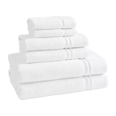Madison Park Roan Border 6-pc. Quick Dry Bath Towel Set In White