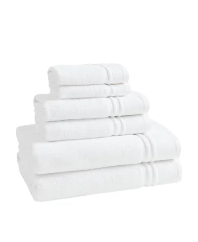 Madison Park Roan Border Cotton 6-pc. Bath Towel Set In White