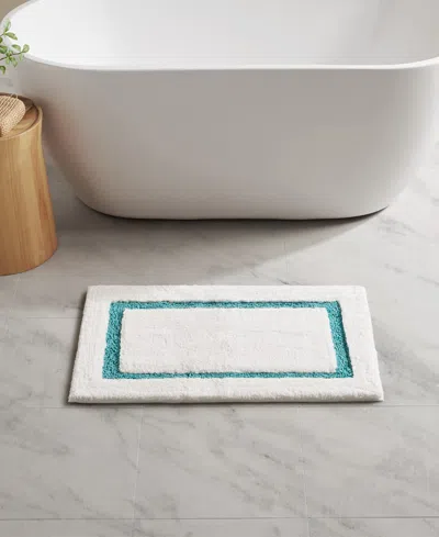 Madison Park Roan Border Tufted Bath Rug, 20" X 32" In Blue