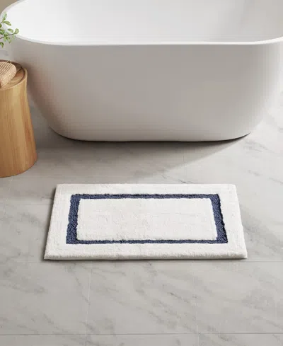 Madison Park Roan Border Tufted Bath Rug, 20" X 32" In Blue