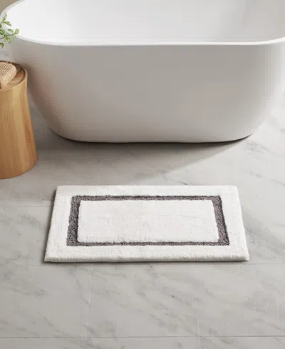 Madison Park Roan Border Tufted Bath Rug, 20" X 32" In White