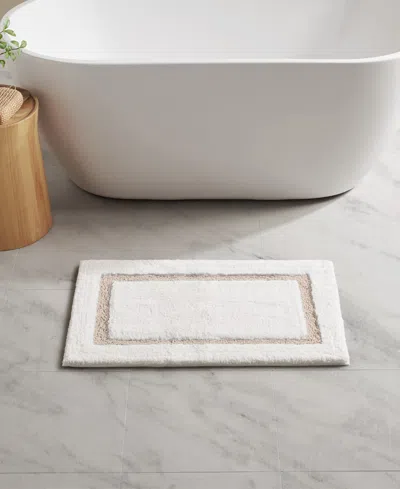 Madison Park Roan Border Tufted Bath Rug, 20" X 32" In White
