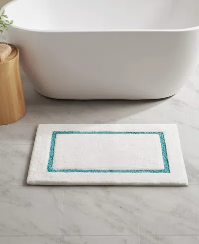 Madison Park Roan Border Tufted Bath Rug, 24" X 36" In Blue