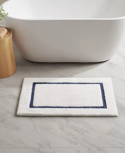 Madison Park Roan Border Tufted Bath Rug, 24" X 36" In Blue